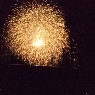 西尾市で開催された米津の川まつりの花火