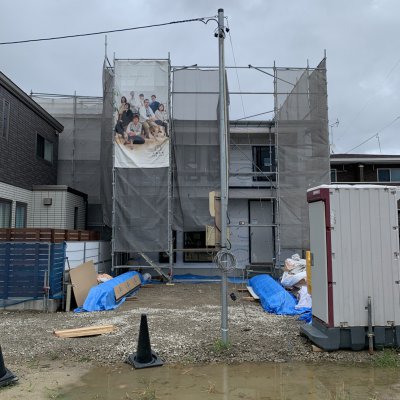 順調にモデルハウスの工事が進んでいます