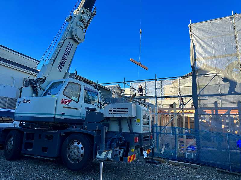 モデルハウス上棟の写真